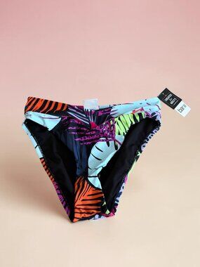 BAR III Tropical Bikini Swim Bottoms Sz Small NEW NWT